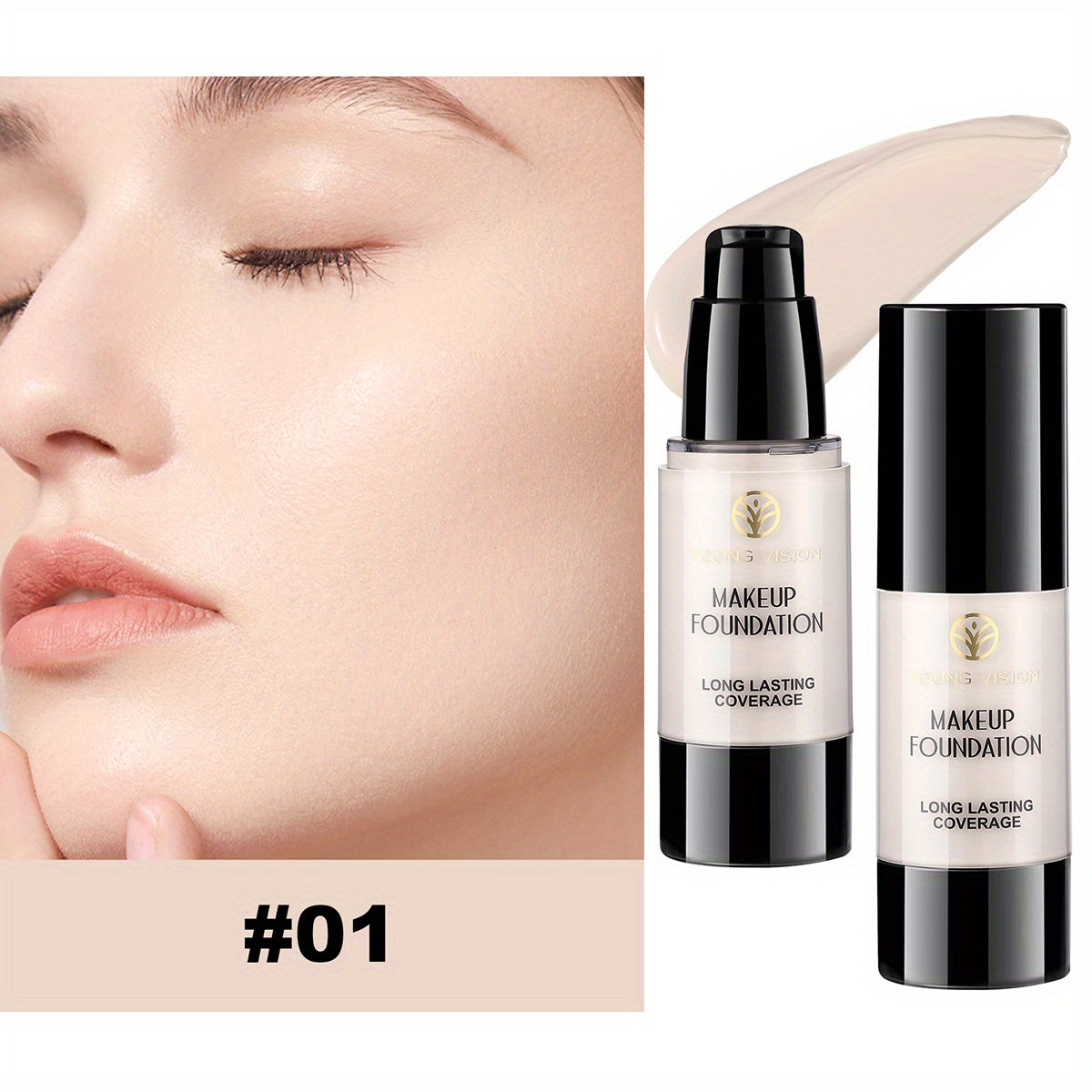 Luxury Skin Perfection Liquid Foundation – Long-Lasting Natural Coverage (30 ml