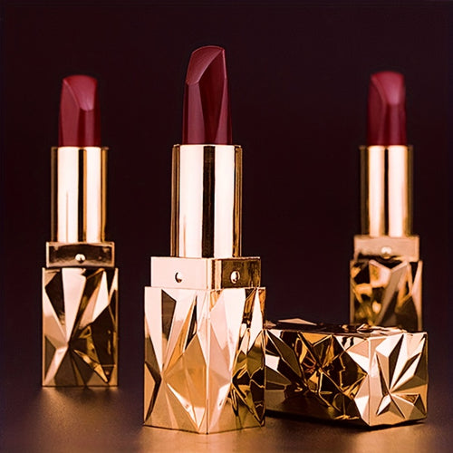 3-Color Waterproof Matte Lipstick Set – Long-Lasting, Moisturizing, Smudge-Proof, Soft Velvet Finish