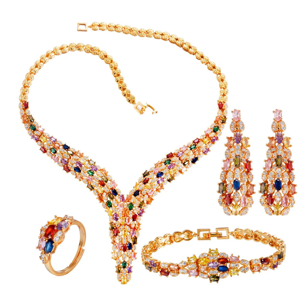 Luxury Adjustable Gold Jewelry Set – Elegant Statement Collection