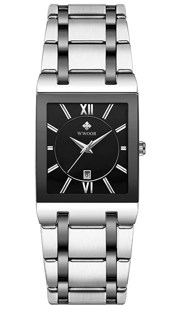 Black Gold Square Women’s Watch – Stainless Steel Waterproof Luxury Wristwatch