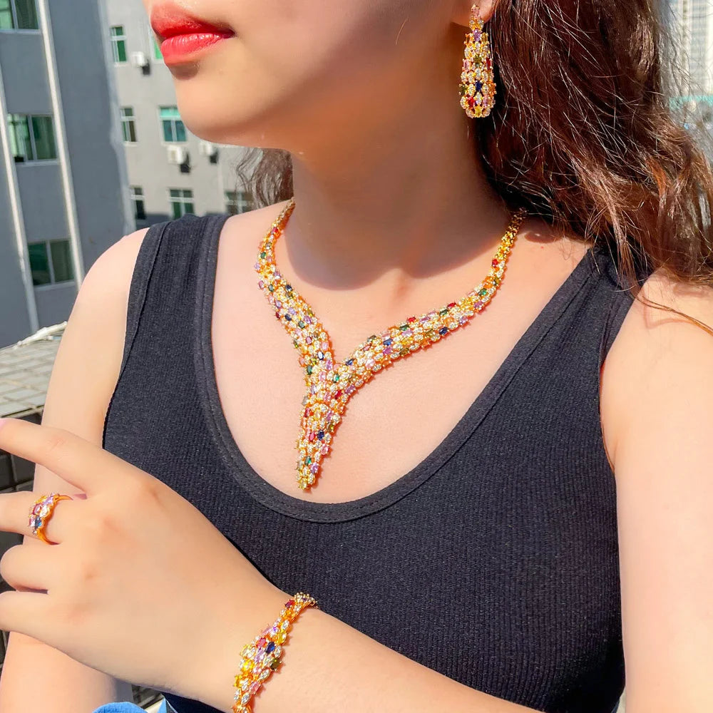 Luxury Adjustable Gold Jewelry Set – Elegant Statement Collection