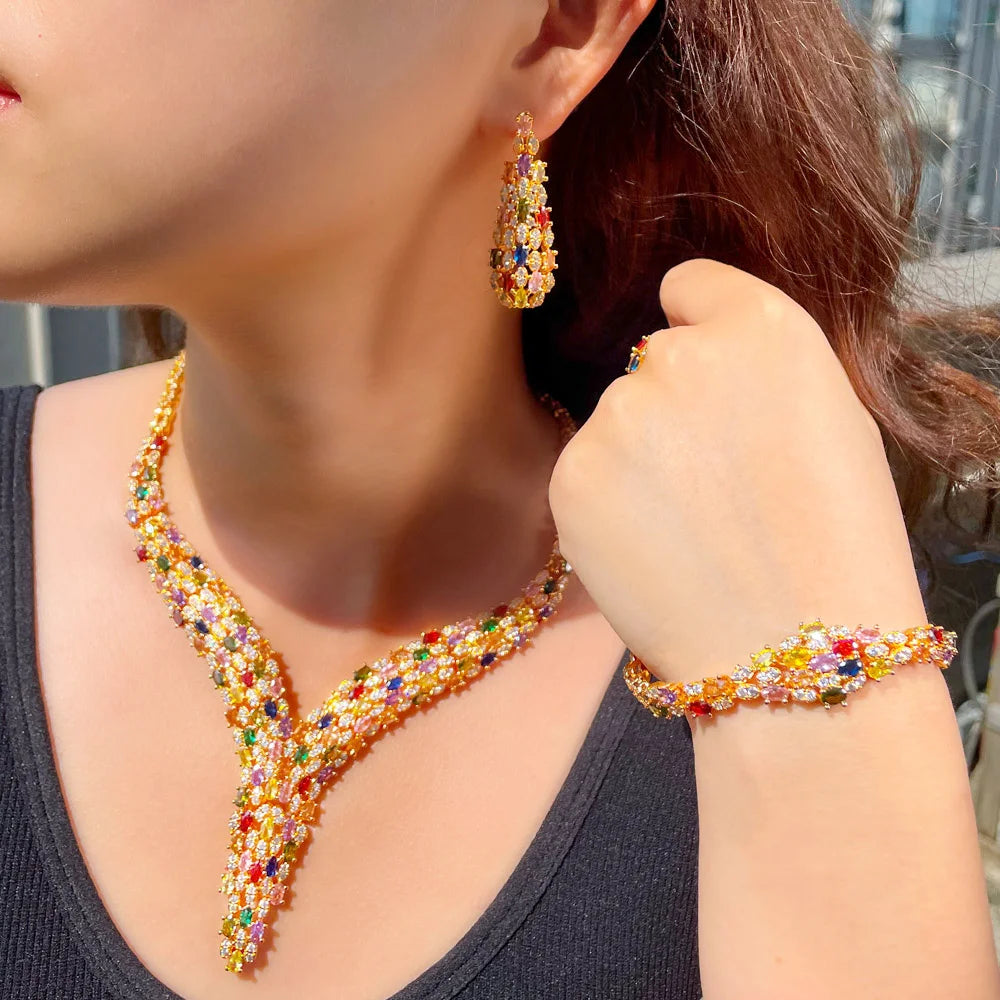 Luxury Adjustable Gold Jewelry Set – Elegant Statement Collection