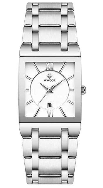 Black Gold Square Women’s Watch – Stainless Steel Waterproof Luxury Wristwatch