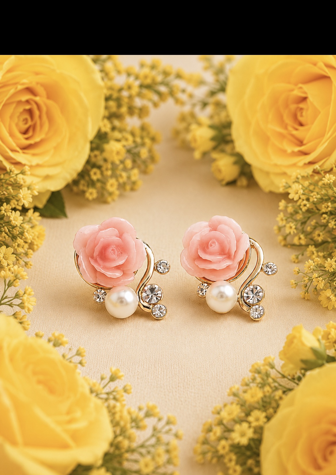 Elegant Pearl Floral Earrings for Women