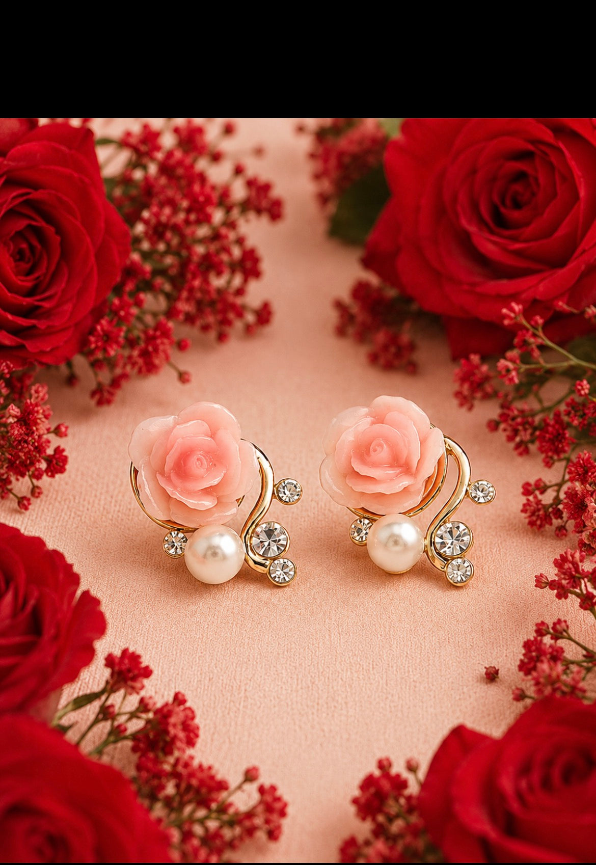 Elegant Pearl Floral Earrings for Women