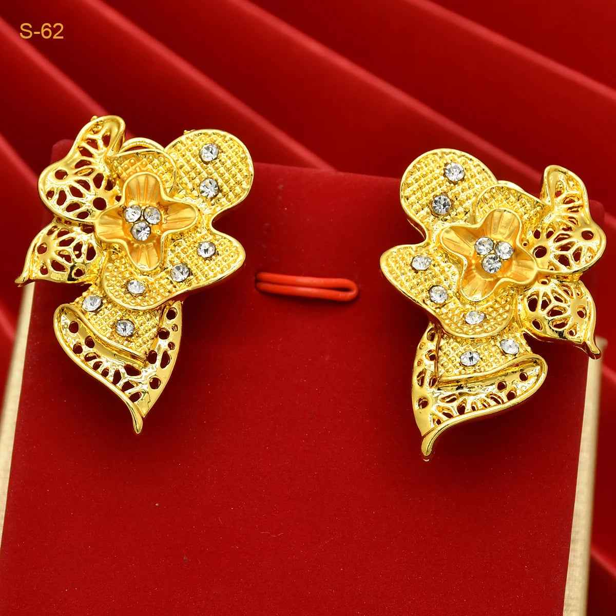 Luxury Indian Bridal Jewelry Set – 24K Gold Color Ethiopian Dubai Necklace & Earrings for Women