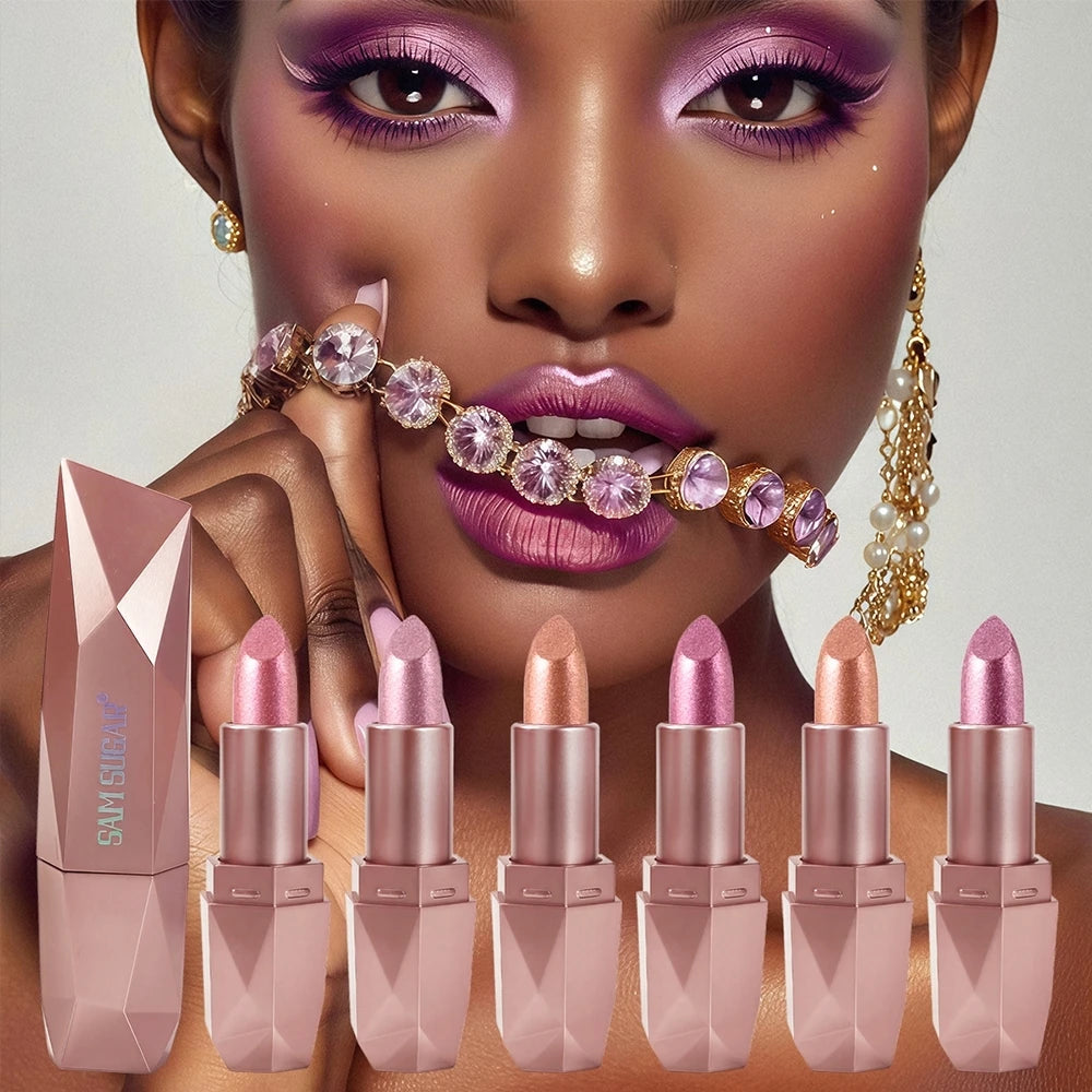 Luxury Shimmer Lipstick – Waterproof, Long-Lasting Glossy Finish