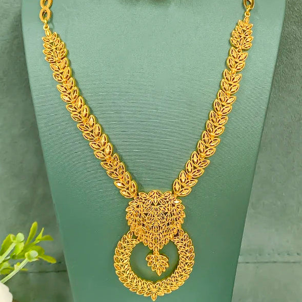 Bohemian Gold-Plated Necklace & Earrings Set