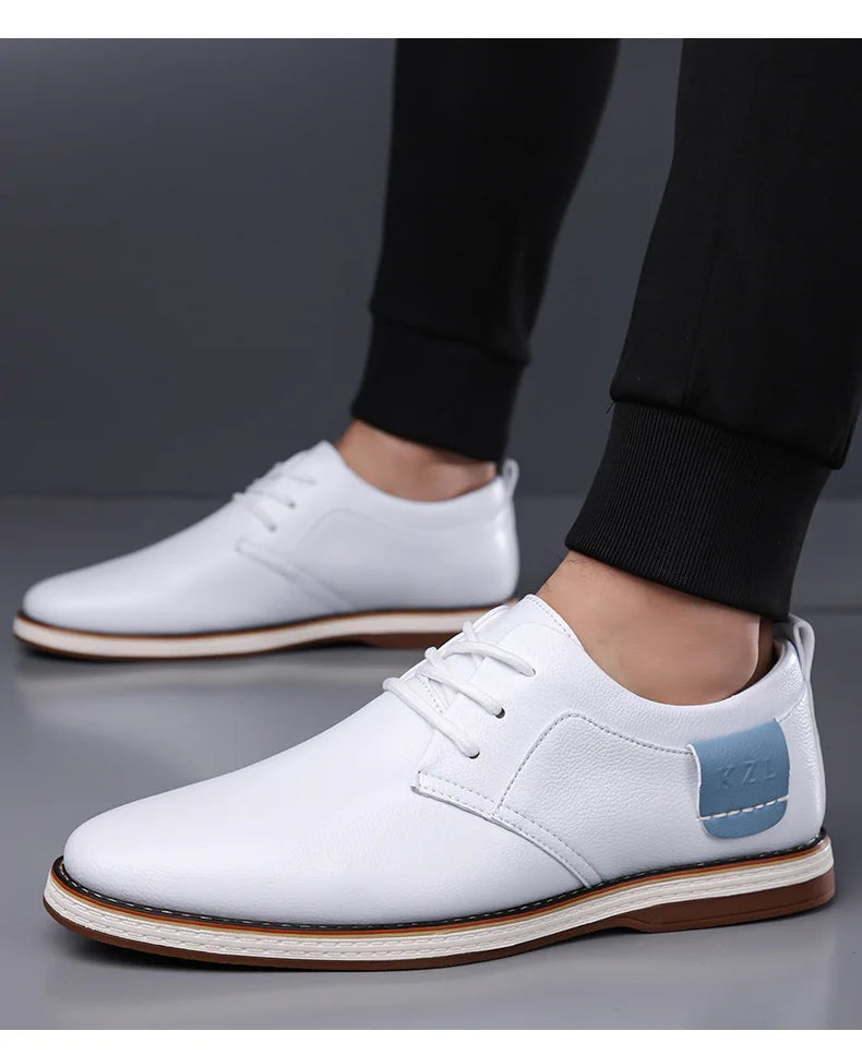 Men’s Solid-Color Business Casual Dress Shoes