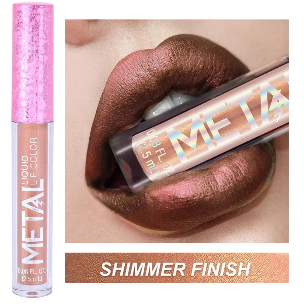 Luxury Makeup by Ann Metallic Glitter Liquid Lipsticks 12 Colors