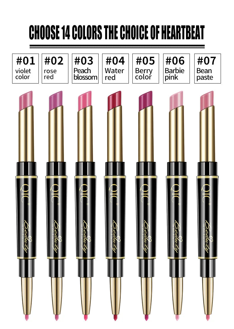 Luxury Makeup by Ann 2 in 1 Waterproof Lip Liner & Matte Lipstick