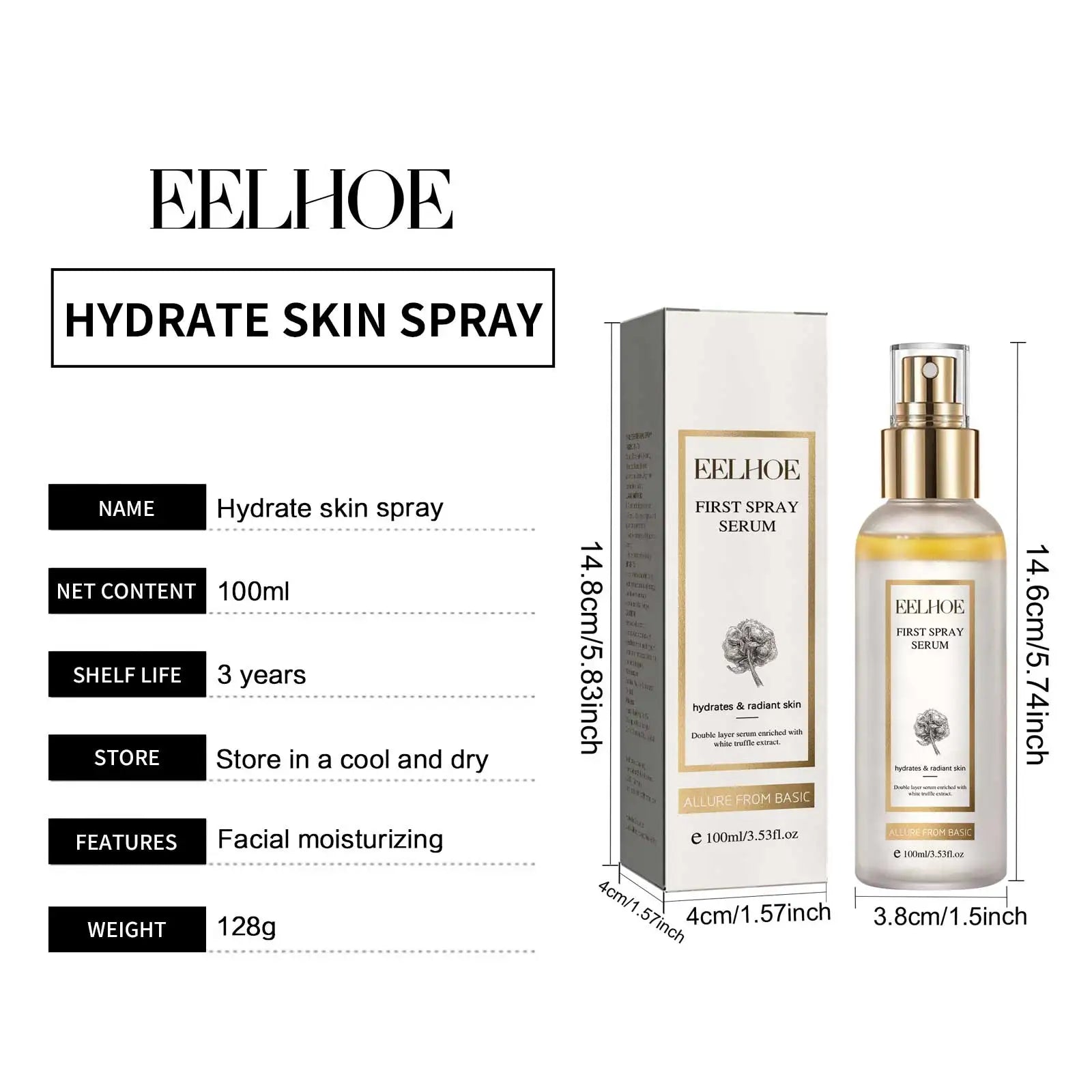 Luxury make by Ann White Truffle Hydrating Spray Shrink Pores Moisturizing