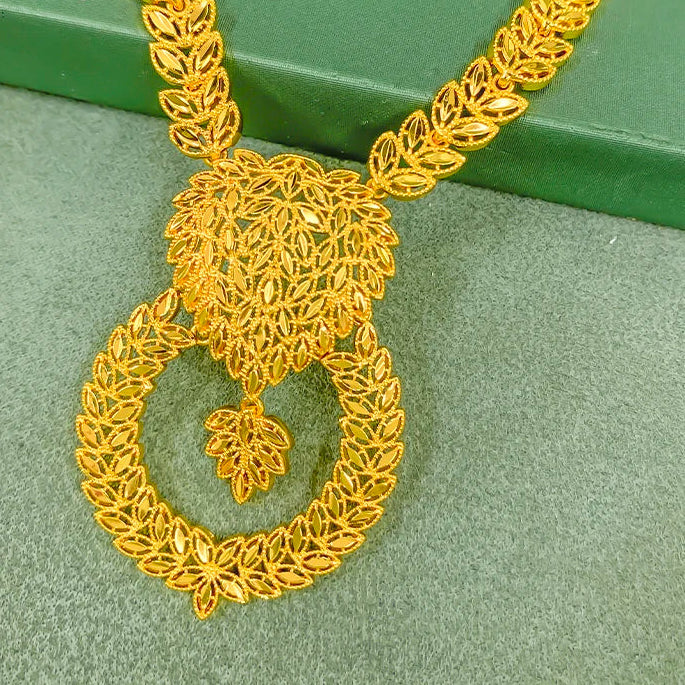 Bohemian Gold-Plated Necklace & Earrings Set