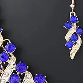 Luxury Crystal Necklace & Earrings Jewelry Set for Women